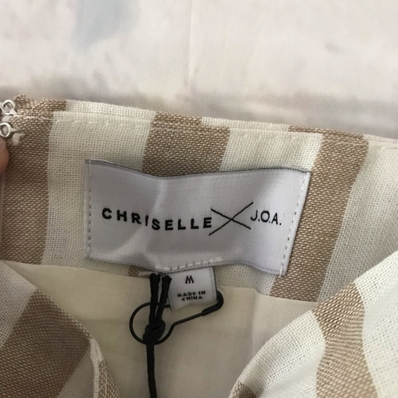 J.O.A | striped bow tie front crop top - Picture 7 of 7